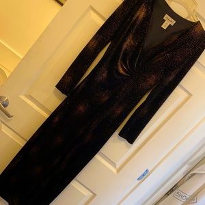 Vintage Gold Party Dress Size 12